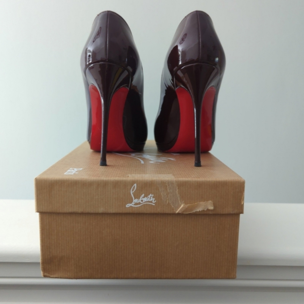 Christian Louboutin Filo 120 high heel red bottom purple plum - Picture 6 of 8